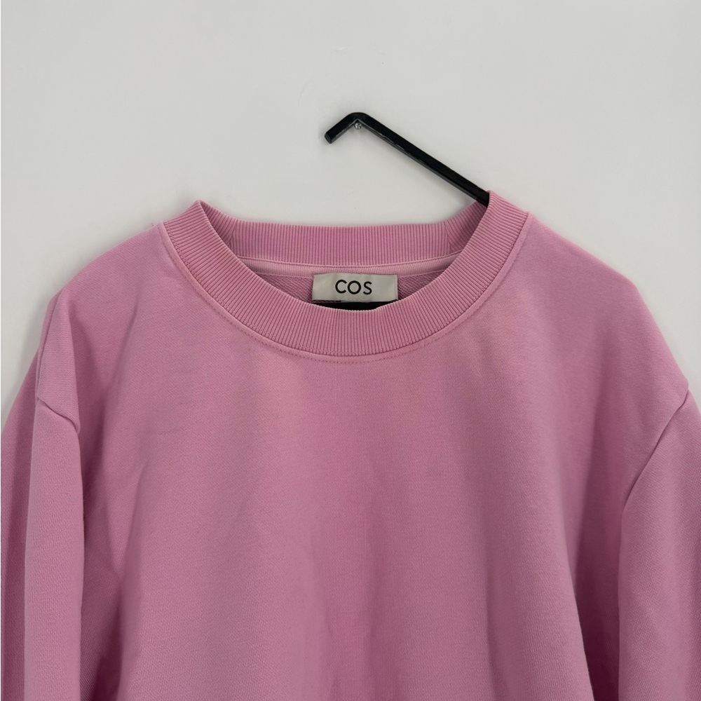 Cos Light Pink Oversized Relaxed Fit Crewneck Sweatshirt Jumper